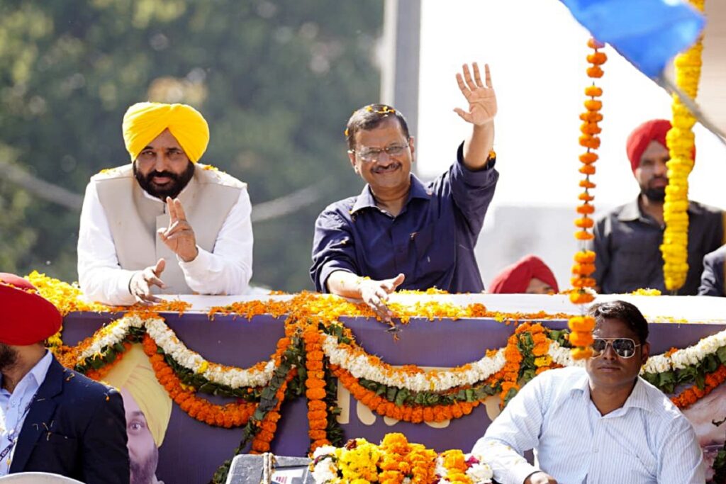 Bhagwant Mann and Kejriwal